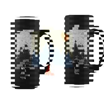 Fox Distorted Forrest Coffee Mug - Monsterry