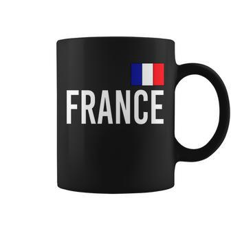 France Team Flag Logo Tshirt Coffee Mug - Monsterry