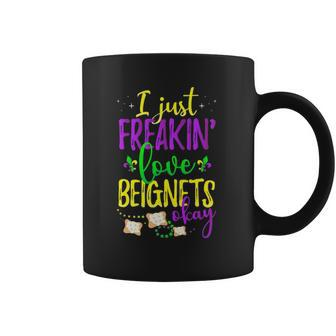 Freakin Love Beignets Mardi Gras Beignet Lover Coffee Mug - Thegiftio UK
