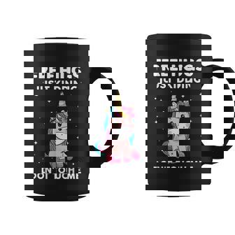 Free Hugs Just Ding Dont Touch Me Introvert Unicorn Graphic Design Printed Casual Daily Basic Coffee Mug - Thegiftio