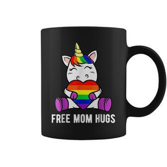 Free Mom Hugs Funny Unicorn Gay Lgbt Pride Month Coffee Mug - Thegiftio UK