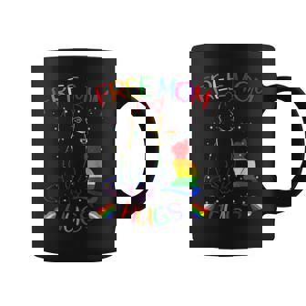 Free Mom Hugs Lgbt Cat Gay Pride Rainbow Coffee Mug - Thegiftio