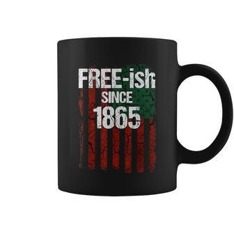 Freeish Since 1865 Juneteenth Day Flag Black Pride Graphic Design Printed Casual Daily Basic Coffee Mug - Thegiftio UK