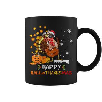 French Bulldog Halloween And Merry Xmas Happy Hallothanksmas Sweatshirt Coffee Mug - Thegiftio UK