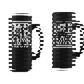 Fuck Cancer Skull And Crossbones Skeleton Breast Cancer Coffee Mug - Thegiftio