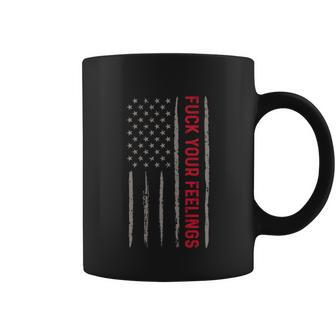 Fuck Your Feelings Vintage American Us Flag Tshirt Coffee Mug - Monsterry DE
