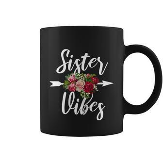 Fun Cute Big Sister Gift For Teen Little Girls Sister Vibes Coffee Mug - Thegiftio UK