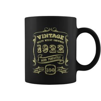 Funny 100Th Birthday Gift Gold Vintage 1922 Age Perfectly Essential Graphic Design Printed Casual Daily Basic Coffee Mug - Thegiftio UK