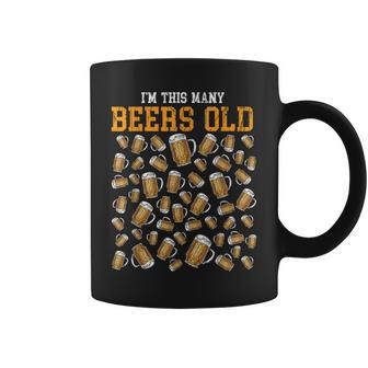 Funny 50 Years Old Birthday Im This Many Beers Old Drinking Coffee Mug - Seseable