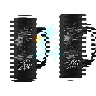 Funny Aloha Hawaii Palm Tree Beach Vacation Family Trip Coffee Mug - Thegiftio