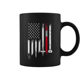 Funny American Flag Nurse Day Gift Idea Coffee Mug - Monsterry AU