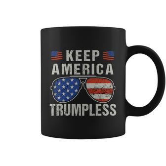 Funny American Flag Sunglasses Keep America Trumpless Gift Coffee Mug - Monsterry CA