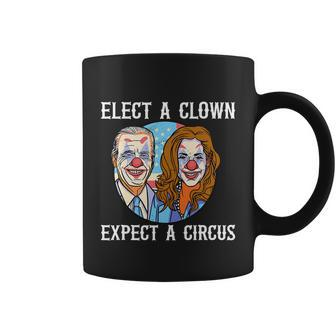Funny Anti Biden Elect A Clown Expect A Circus Funny Anti Joe Biden Coffee Mug - Monsterry CA