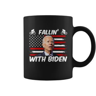 Funny Anti Biden Fallin With Biden Funny Bike Meme Coffee Mug - Monsterry AU