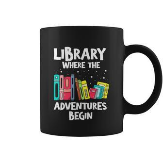 Funny Awesome Library Where The Adventure Begins Graphic Design Printed Casual Daily Basic Coffee Mug - Thegiftio UK