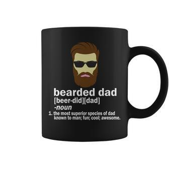 Funny Bearded Dad Definition Tshirt Coffee Mug - Monsterry