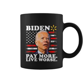 Funny Biden Pay More Live Worse Tee Usa Flag Coffee Mug - Monsterry