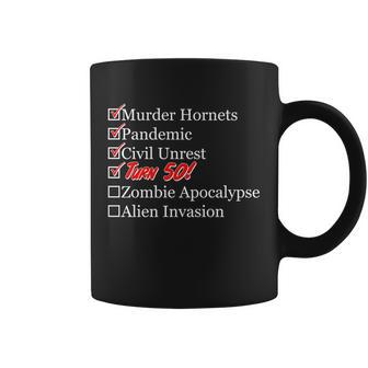 Funny Birthday In Quarantine Checklist 50Th Birthday Coffee Mug - Monsterry DE