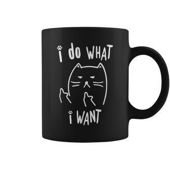 Funny Black Cat I Do What I Want With My Cat Meow Funny Gift Coffee Mug - Thegiftio UK