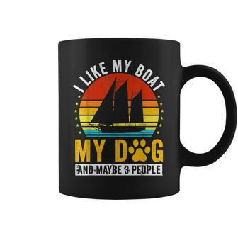 Funny Boating For Men Women Boaters Boat Owner & Dog Lover V2 Coffee Mug - Thegiftio UK
