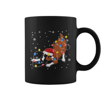 Funny Boxer Santa Hat Christmas Lights Xmas Dog Lover Owner Gift Coffee Mug - Monsterry UK