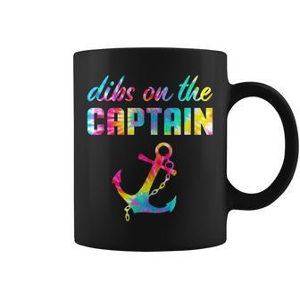Funny Captain Wife Dibs On The Captain Girls Trip Tie Dye Coffee Mug - Thegiftio UK