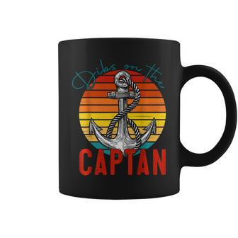 Funny Captain Wife Dibs On The Captain Vintage V2 Coffee Mug - Thegiftio UK