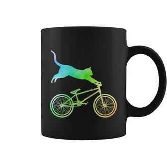 Funny Cat Cyclist Animal Gift Bmx Bicycle Coffee Mug - Monsterry DE