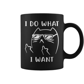 Funny Cat I Do What I Want With My Cat Funny Gift Coffee Mug - Thegiftio UK