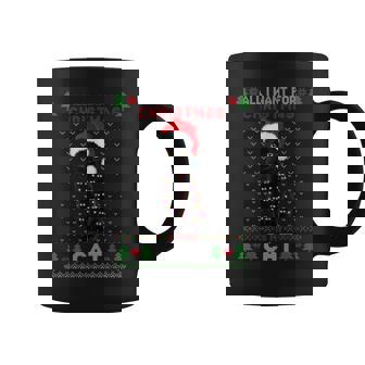 Funny Cat Lovers Cute Cat Santa Hat Ugly Christmas Sweater Coffee Mug - Thegiftio UK