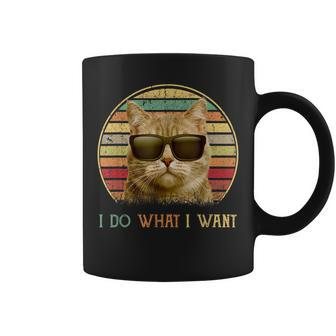 Funny Cat Lovers Retro 70S 80S 90S I Do What I Want Cat Coffee Mug - Thegiftio UK