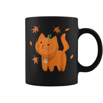 Funny Cat Pumpkin Halloween 2022 Jack O Lantern Cats Lovers Coffee Mug - Thegiftio UK