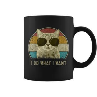 Funny Cat Retro Cats Lover I Do What I Want Coffee Mug - Thegiftio UK