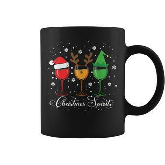 Funny Christmas Spirits Glasses Of Wine Xmas Holidays Party Coffee Mug - Thegiftio UK