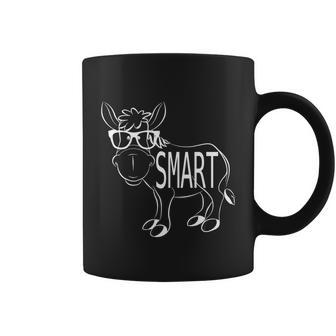 Funny Cute Sarcastic Smart Ass Donkey W Glasses Humorous Gift Coffee Mug - Monsterry