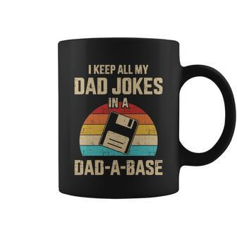 Funny Dad Jokes In Dadcute Giftacute Giftbase Vintage For Fathers Day Gift Coffee Mug - Monsterry