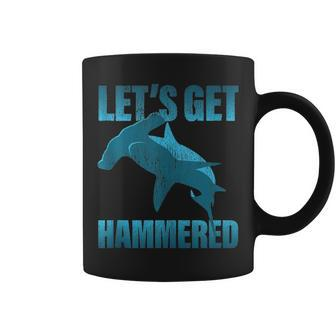 Funny Deep Sea Diving Product Faded Hammerhead Shark Coffee Mug - Thegiftio UK