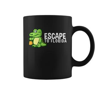 Funny Desantis Alligator Escape To Florida Cool Gift Coffee Mug - Monsterry DE
