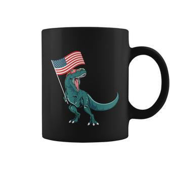 Funny Dinosaur 4Th Of July Usa Flag Graphic Plus Size Shirt Coffee Mug - Monsterry AU