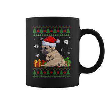 Funny Dog Lovers Cute Pug Santa Hat Ugly Christmas Sweater Coffee Mug - Thegiftio UK