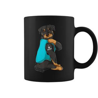 Funny Dog Mom Rottweiler I Love Mom Tattoo Gifts Womens Coffee Mug - Thegiftio UK