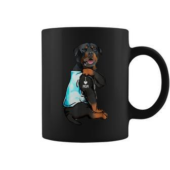 Funny Dog Mom Rottweiler I Love Mom Tattoo Gifts Womens V3 Coffee Mug - Thegiftio UK
