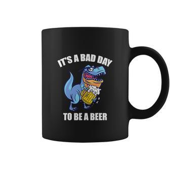 Funny Drinking Beer Rex Coffee Mug - Monsterry