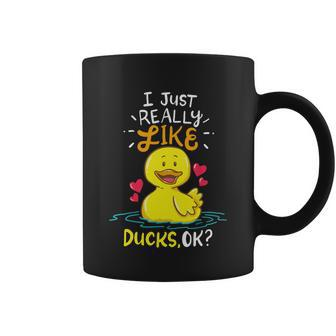 Funny Duck Ducks Rubber Gift Coffee Mug - Monsterry CA