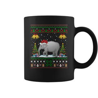 Funny Elephant Xmas Santa Hat V2 Coffee Mug - Thegiftio UK