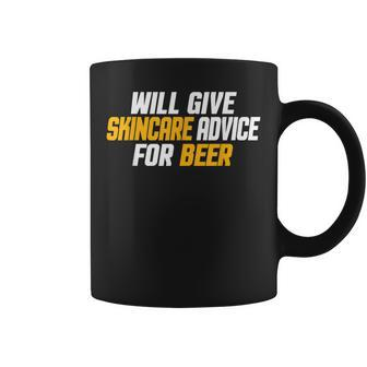 Funny Esthetician Will Give Skincare Advice For Beer V2 Coffee Mug - Seseable