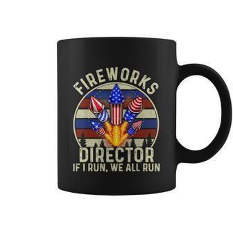 Funny Fireworks Director I Run You Run 4Th Of July Vintage Coffee Mug - Monsterry DE
