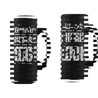 Funny First Base Coach Wife Dibs On The First Base Coach Coffee Mug - Thegiftio UK