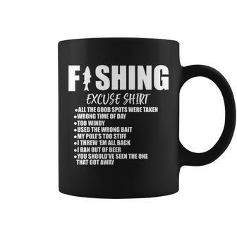 Funny Fishing Excuses Tshirt Coffee Mug - Monsterry CA