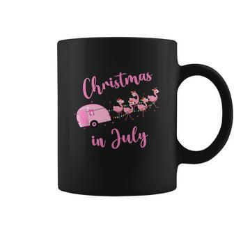 Funny Flamingo Pink Christmas In July Coffee Mug - Monsterry CA